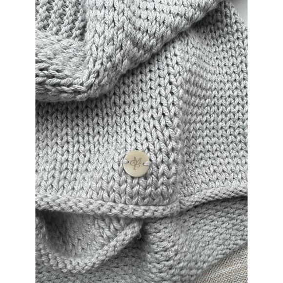 Marc O'Polo Womens Gray Cotton Like Cashmere Heavy Hooded Cardigan Sweater Sz M - Picture 3 of 13